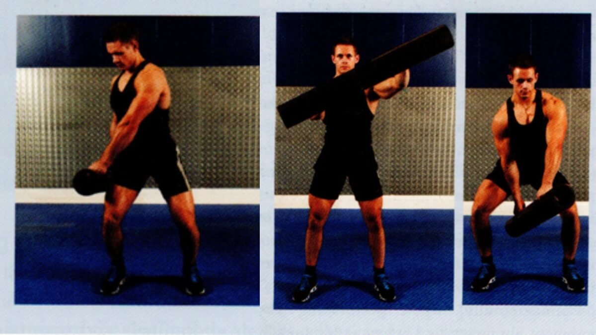 VIPR Treniruotės (VIPR Exercise). Iliustracija paimta iš knygos The Complete Guide To Core Stability 3rd Edition.