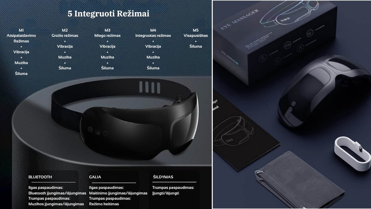 Akių Masažuoklis HXR-P060 (Eye Massager HXR-P060).