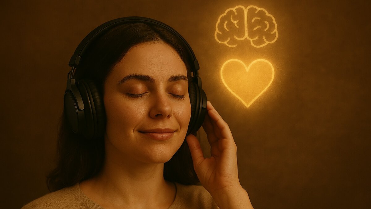 Garso Terapija (Sound therapy). Iliustracijoje pateikiam kaip teigiamai veikia garso terapija nuo vibracijos iki vidinio gijimo.