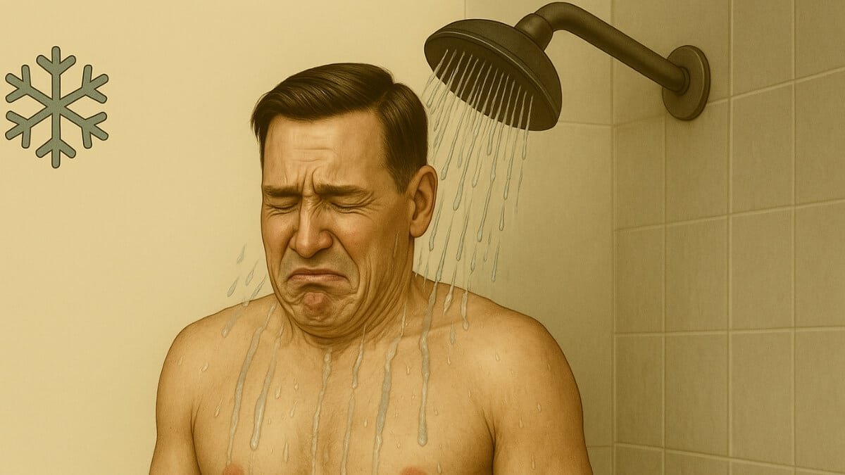 Tonizuojantis Hidroterapijos Gydymas. Pavaizduotas Šaltas Dušas.