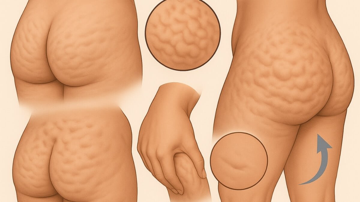 Celiulito Apibrėžimas Ir Kiti Diagnostikos Metodai. Iliustracija perteikia, kaip celiulito yra klasifikuojamas.
