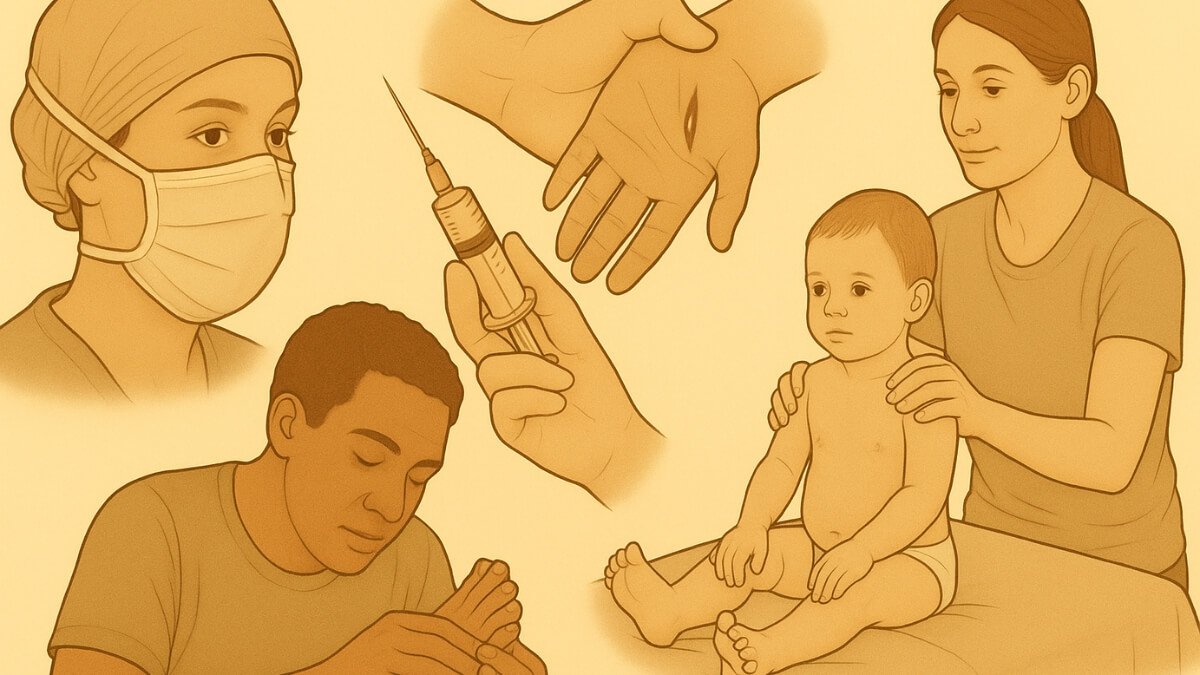Masažas Esant Žmogaus Imunodeficito Virusinei Infekcijai. Pateikta iliustracija kur taikomas masažas pacientui sergančiam imunodeficito virusu.