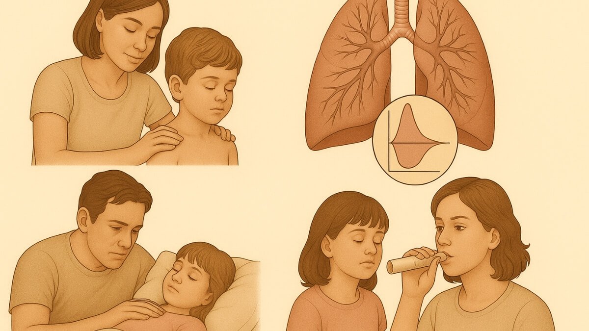 Masažas Esant Astmai | Massage For Asthma. Moteris naudoja inhaliatorių nuo astmos.