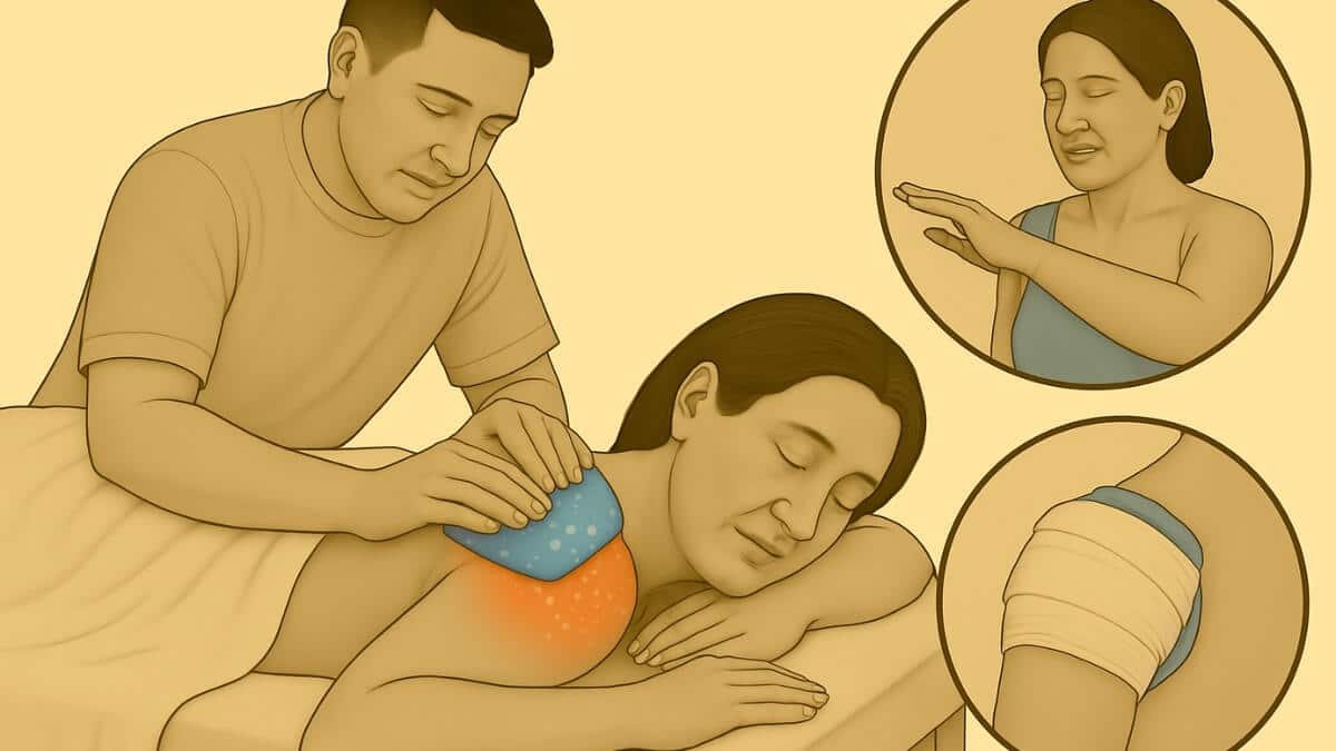 Savi Pagalba Ir Gydymas Masažuotojui. Masažuotojas specialistas kenčia po riešo skausmo ir taiko vandens terapija naudodamas epsom druską.
