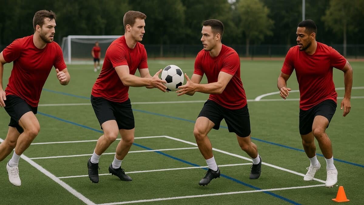 RAMP Apšilimo Sistema (RAMP Warm Up). Sportininkai atlieka dinaminius pratimus RAMP apšilimo pradžiai.