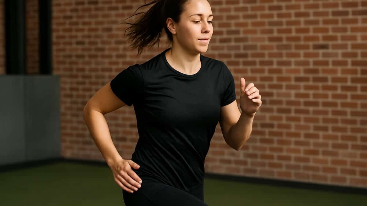 Svarsčių (Giros) Treniruotės Nauda (Benefits Of Kettlebell Exercise). Moteris sportuoja naudodama svarsčius.