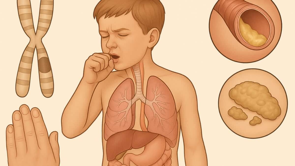 Masažas Esant Cistinei Fibrozei. Iliustracija anatomiškai perteikia kokios pasekmės būna sergant cistine fibroze.