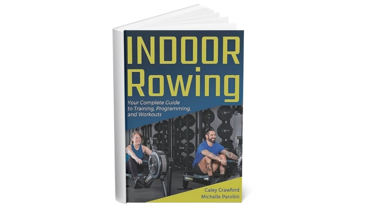 Knygos „Indoor Rowing: Your Complete Guide to Training, Programming, and Workouts“ Knygos „Indoor Rowing: Your Complete Guide to Training, Programming, and Workouts“ viršelis apie irklavimo treniruotes ir programas.